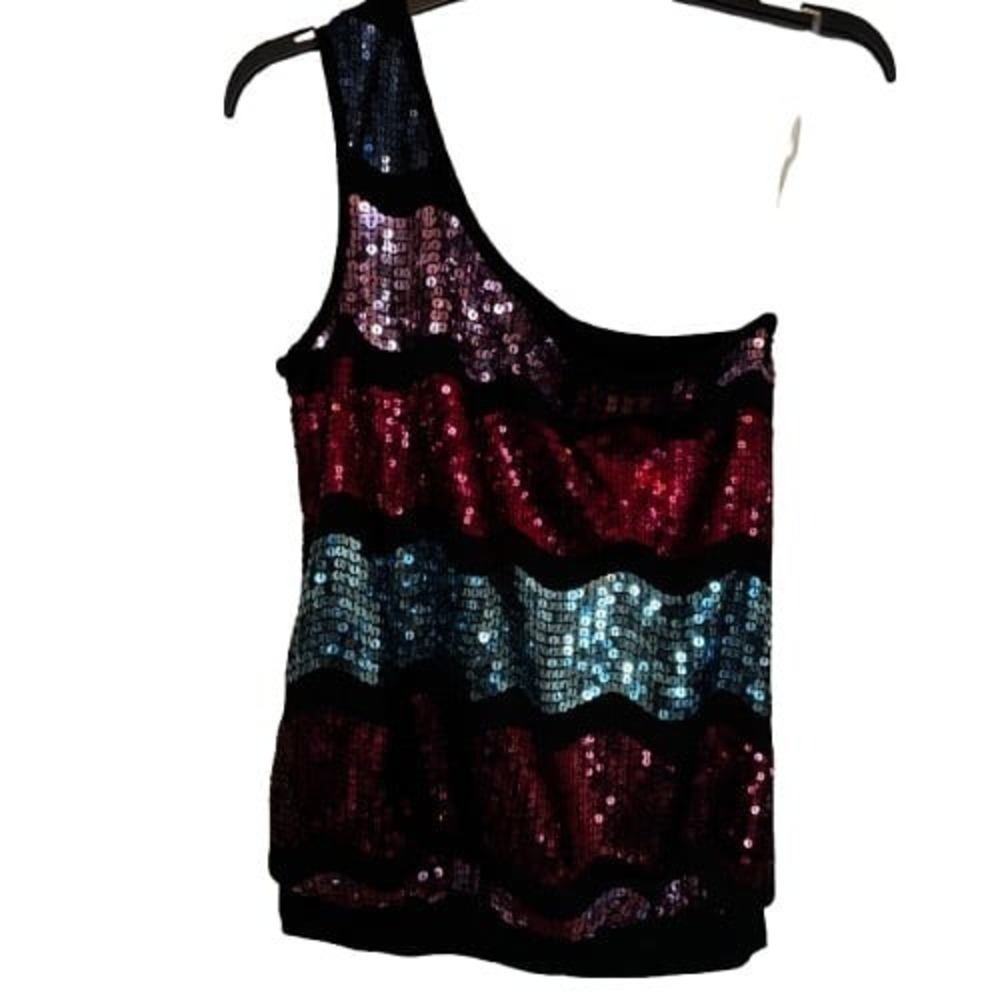Forever 21 Sparkle Top Ladies Medium NWT One Shoulder